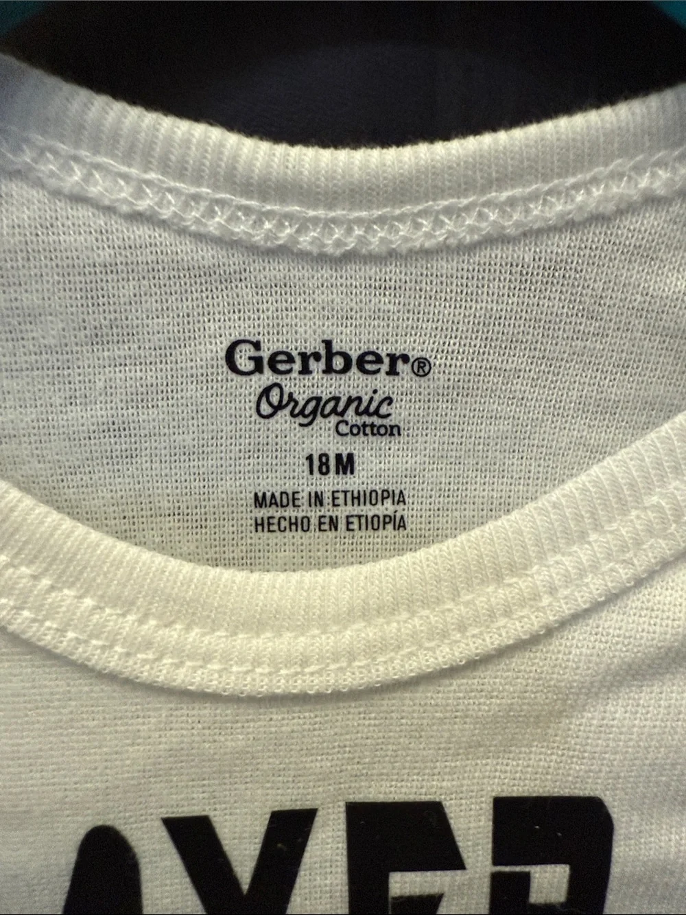 Gerber White Baby Onesie with Black Gaming Graphic